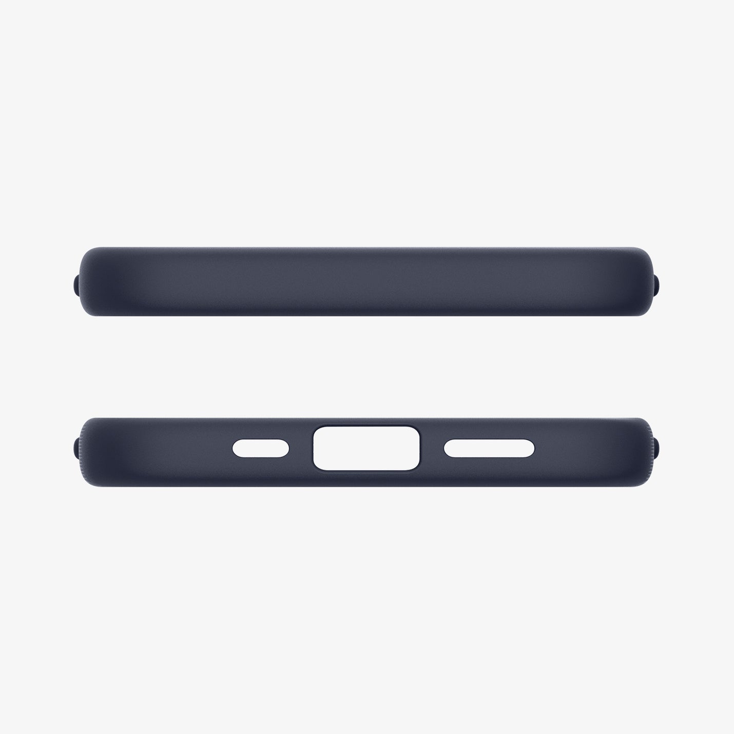 ACS09154 - iPhone 17e Case Nano Pop (MagFit) in Blueberry Navy showing the top and bottom