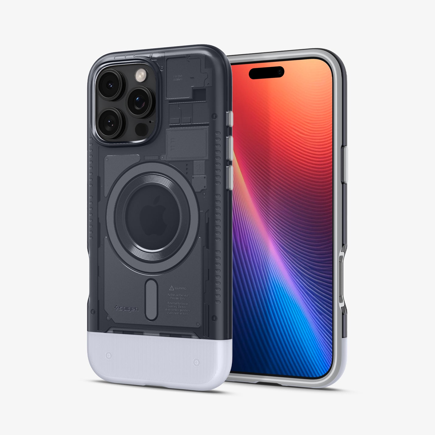 ACS08152 - iPhone 16 Pro Case Classic C1 (MagFit) in Graphite showing the back, partial front and sides