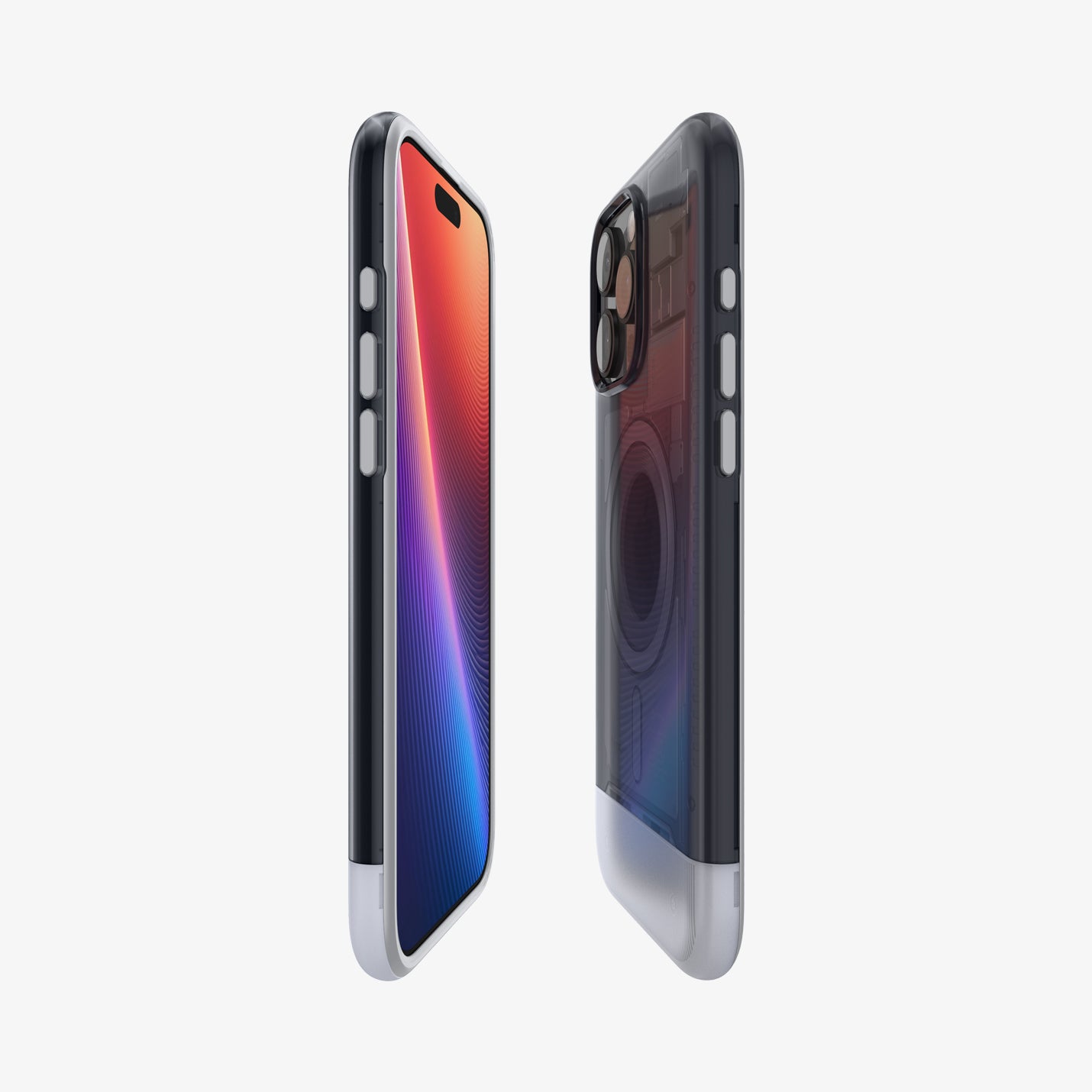 ACS08152 - iPhone 16 Pro Case Classic C1 (MagFit) in Graphite showing the partial front, partial back, and sides