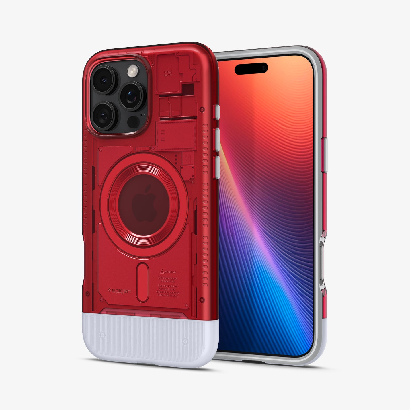 ACS08154 - iPhone 16 Pro Case Classic C1 (MagFit) in Ruby showing the back, partial front and sides