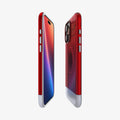 ACS08154 - iPhone 16 Pro Case Classic C1 (MagFit) in Ruby showing the partial front, partial back, and sides