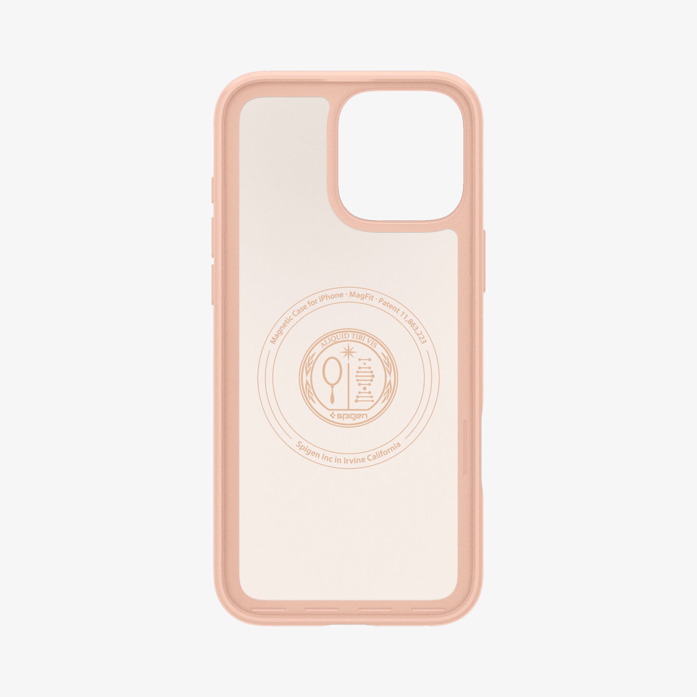 ACS08691 - iPhone 16 Pro Case Thin Fit (MagFit) in Rose Titanium showing the inner case