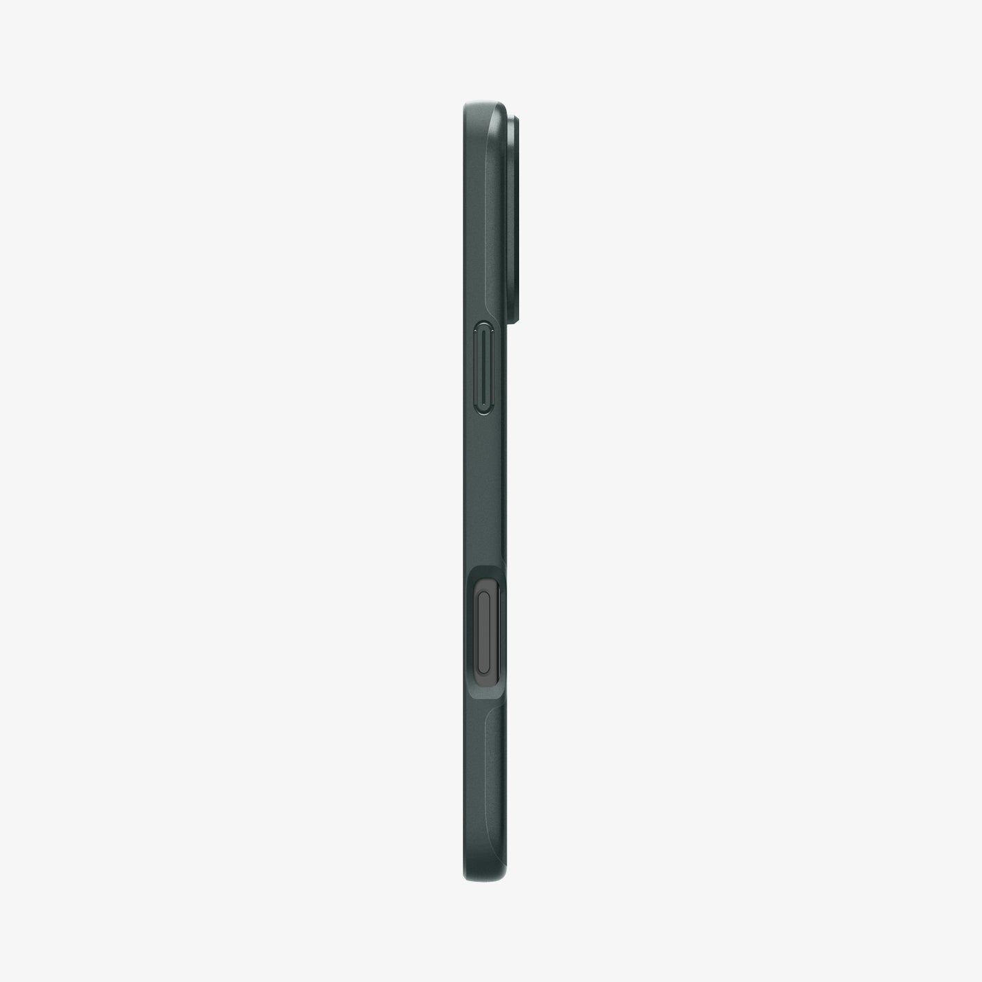 ACS07981 - iPhone 16 Pro Max Case Thin Fit (MagFit) in Abyss Green showing the side