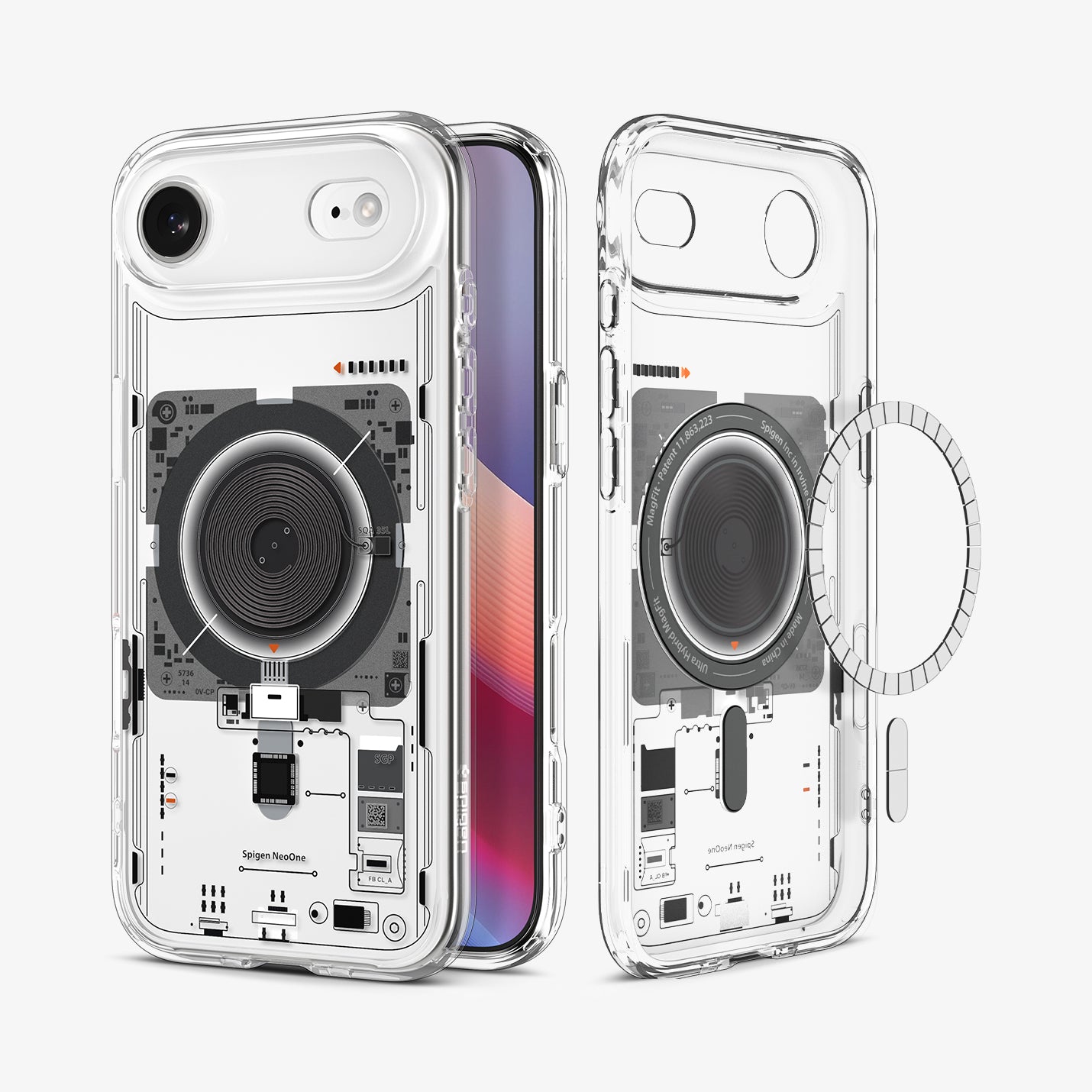 ACS10059 - iPhone 17 Air Ultra Hybrid Neo One (MagFit) showing the back, partial inner, partial front and sides