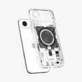 ACS10059 - iPhone 17 Air Ultra Hybrid Neo One (MagFit) showing the front of layer hovering above the magfit magnet plate and the case