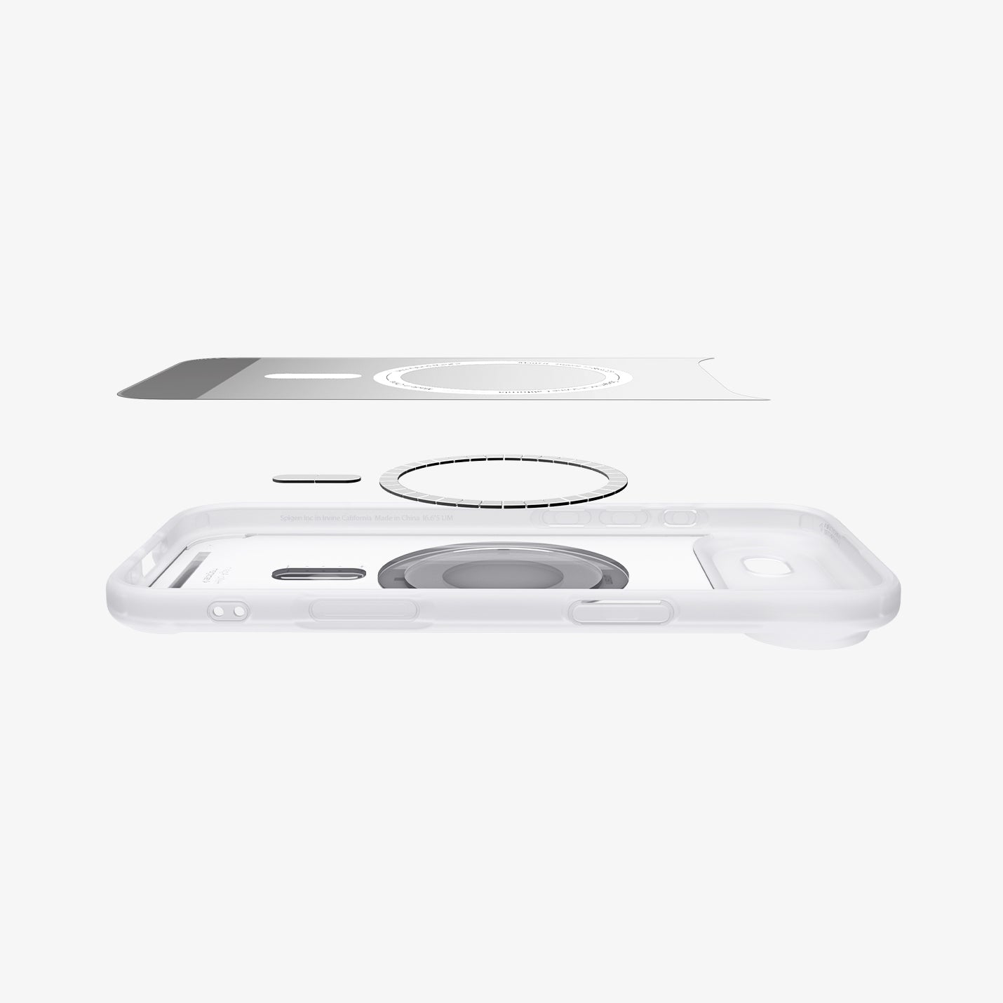 ACS10060 - iPhone 17 Air Ultra Hybrid Classic (MagFit) in Classic Silver showing the multiple layers of case