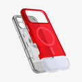 ACS09962 - iPhone 17 Pro Case Classic C1 (MagFit) in ruby showing the case hovering away from the device