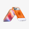 ACS09963 - iPhone 17 Pro Case Classic C1 (MagFit) in tangerine showing the back, front and sides