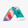 ACS09908 - iPhone 17 Pro Max Case Classic C1 (MagFit) in bondi blue showing the back, front and sides