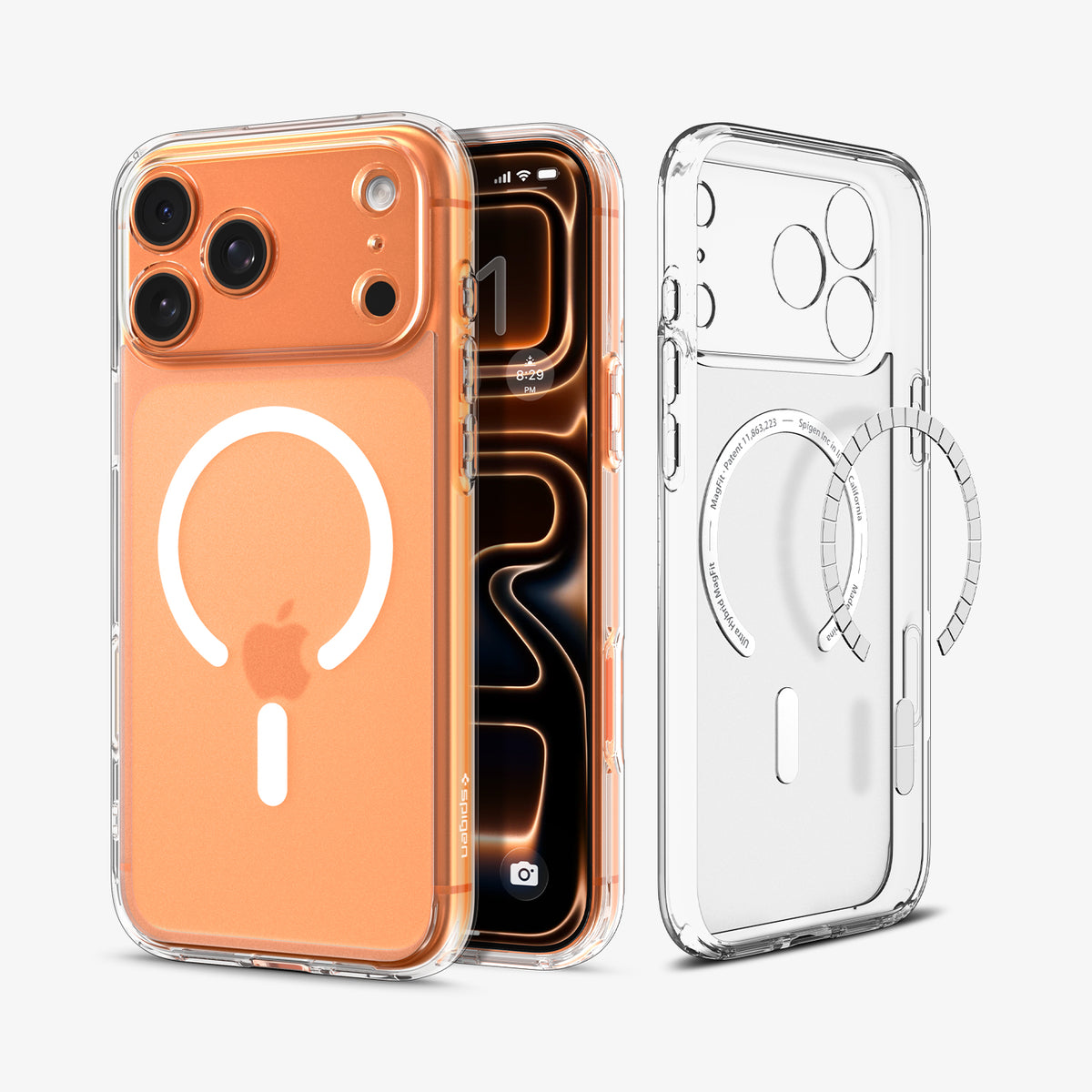 ACS10039CC - iPhone 18 Pro Max / iPhone 17 Pro Max Ultra Hybrid (MagFit) in Frost White showing the back, partial inner, partial front and sides