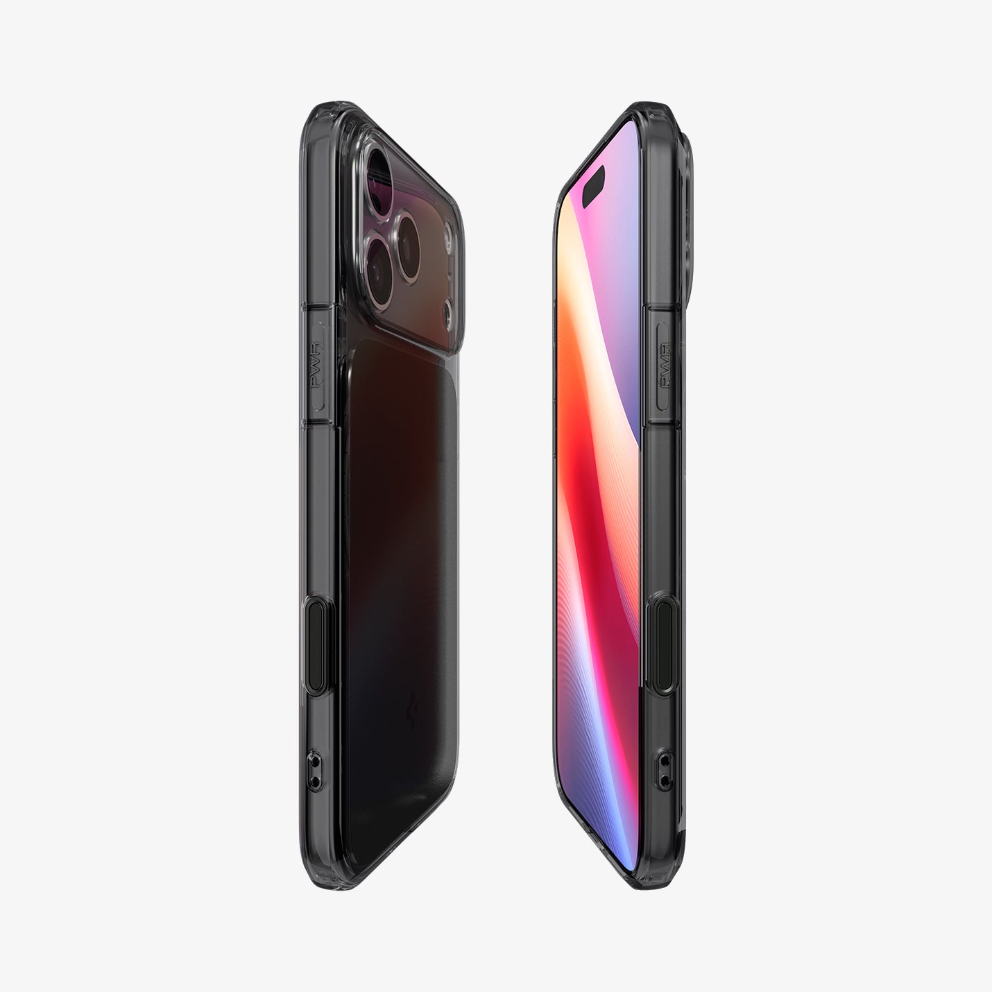 ACS10078 - iPhone 17 Pro Ultra Hybrid T (MagFit) in Matte Black showing the partial back, partial front, and sides