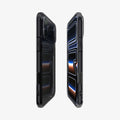 ACS10047CA - iPhone 18 Pro Max / iPhone 17 Pro Max Ultra Hybrid T (Mag Fit) in Matte Black showing the partial back, partial front, and sides