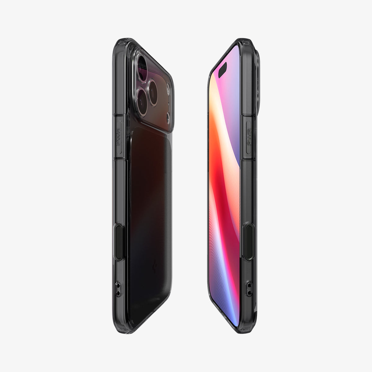 ACS10078CB - iPhone 18 Pro / iPhone 17 Pro Ultra Hybrid T (Mag Fit) in Matte Black showing the partial back, partial front, and sides