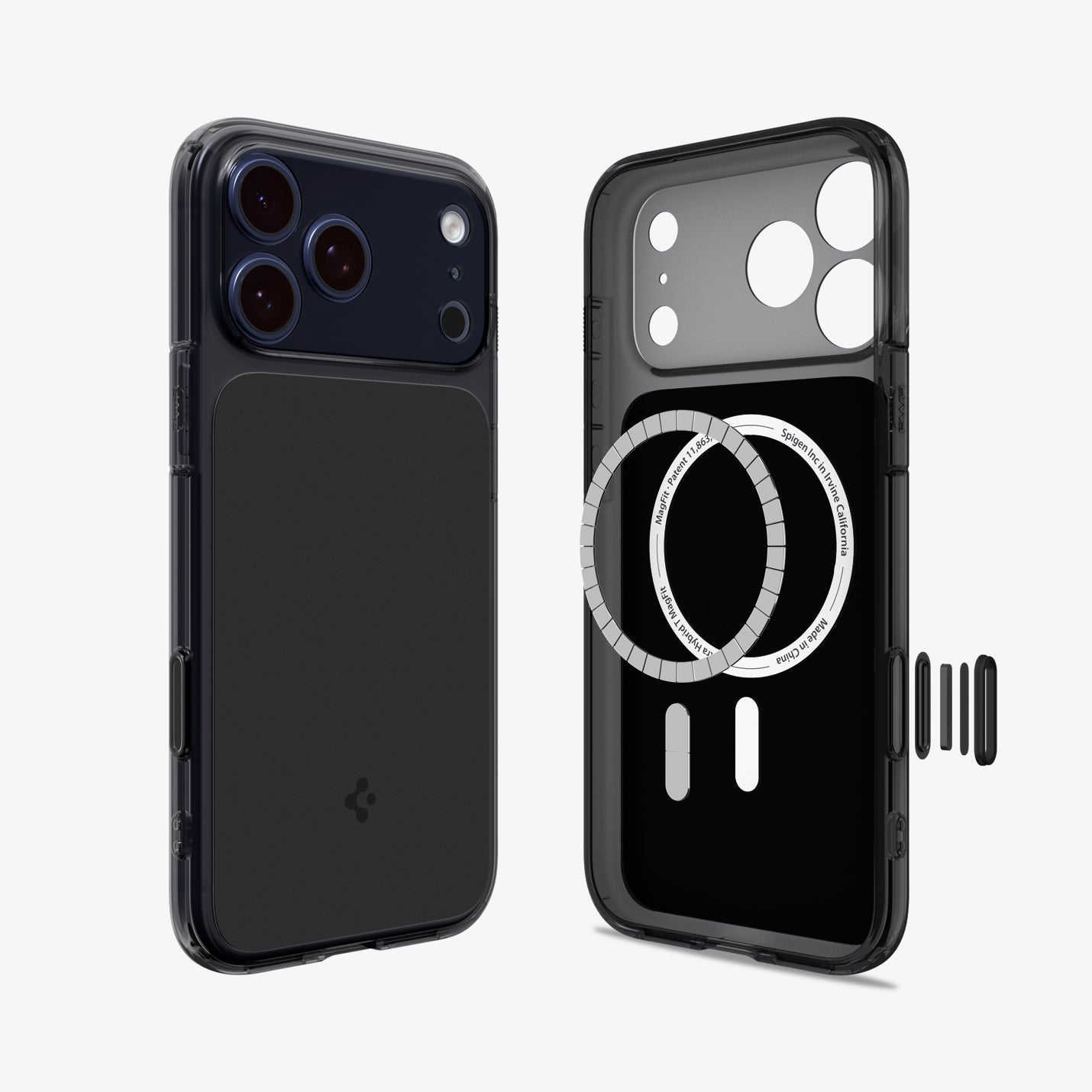 ACS10047 - iPhone 17 Pro Max Ultra Hybrid T (MagFit) in Matte Black showing magfit
