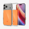 ACS10471 - iPhone 17 Pro Ultra Hybrid T (MagFit) in Glossy Orange showing the back, front and inside