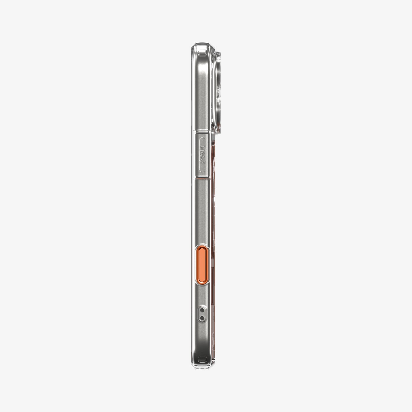 ACS10471 - iPhone 17 Pro Ultra Hybrid T (MagFit) in Glossy Orange showing the side