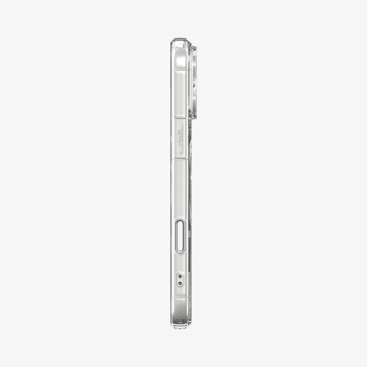 ACS10046 - iPhone 17 Pro Max Ultra Hybrid T (MagFit) in Glossy White showing the side
