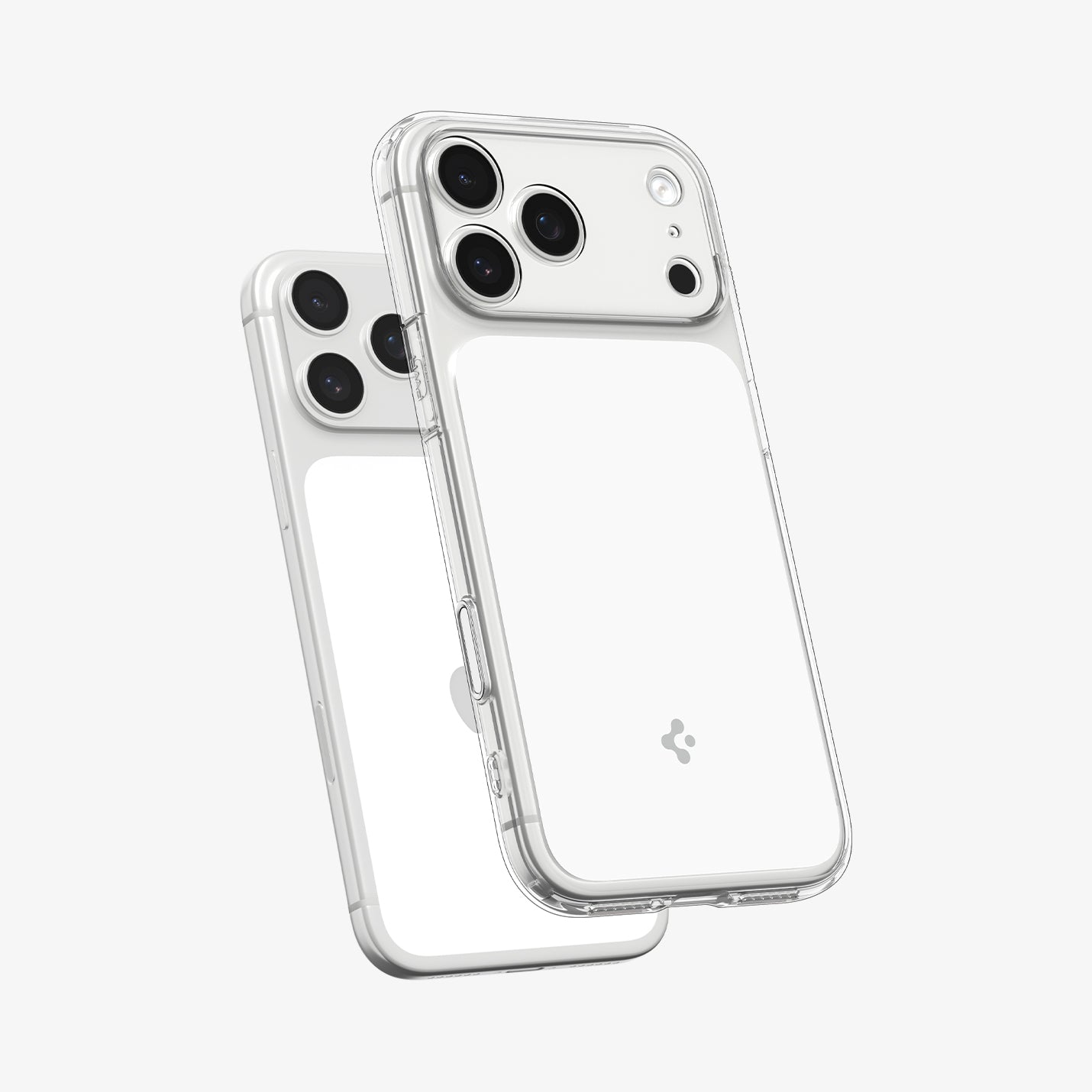 ACS10046 - iPhone 17 Pro Max Ultra Hybrid T (MagFit) in Glossy White showing the inner layer hovering from the case