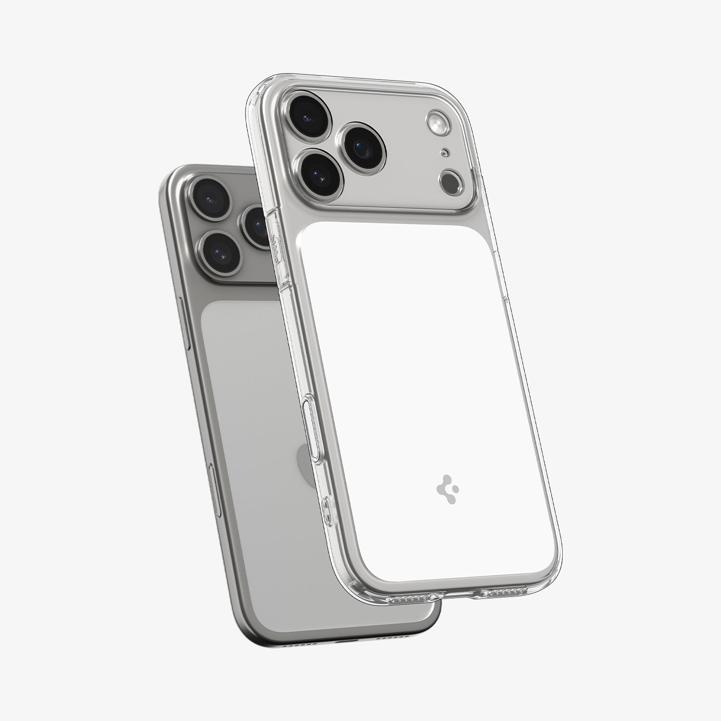ACS10077 - iPhone 17 Pro Ultra Hybrid T (MagFit) in Glossy White showing the inner layer hovering from the case