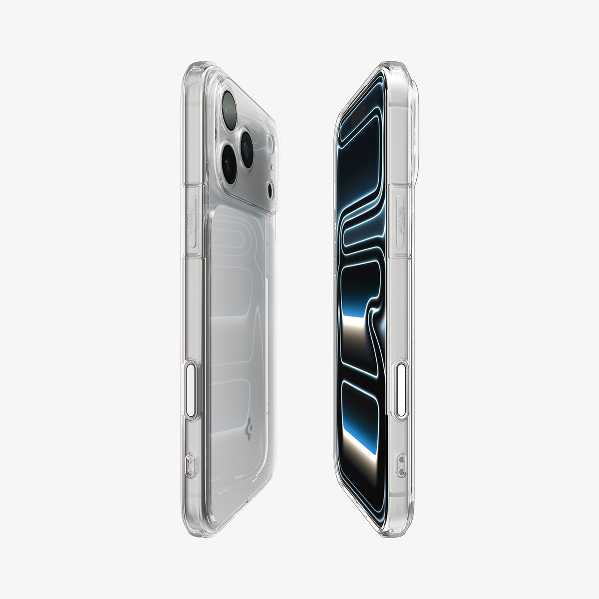 ACS10046CA - iPhone 18 Pro Max / iPhone 17 Pro Max Ultra Hybrid T (Mag Fit) in Glossy White showing the partial back, partial front, and sides