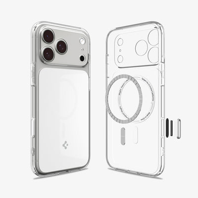 ACS10046 - iPhone 17 Pro Max Ultra Hybrid T (MagFit) in Glossy White showing magfit