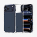 ACS10467 - iPhone 17 Pro Max Ultra Hybrid T (MagFit) in Matte Blue showing the back, front and inside