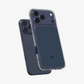ACS10467 - iPhone 17 Pro Max Ultra Hybrid T (MagFit) in Matte Blue showing the inner layer hovering from the case