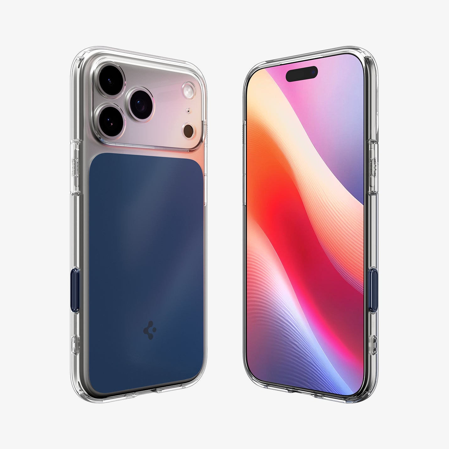 ACS10470 - iPhone 17 Pro Ultra Hybrid T (MagFit) in Matte Blue showing the front and back