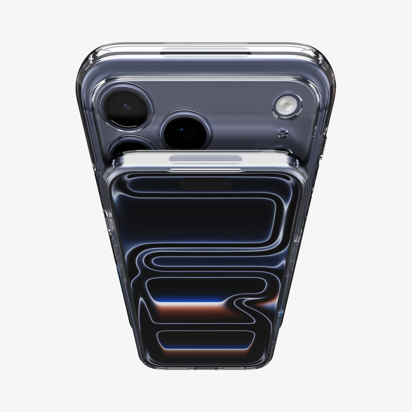 ACS10467 - iPhone 17 Pro Max Ultra Hybrid T (MagFit) in Matte Blue showing the front and back