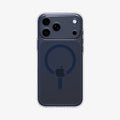 ACS10954 - iPhone 17 Pro Ultra Hybrid (MagFit) in Clear Deep Blue showing the back