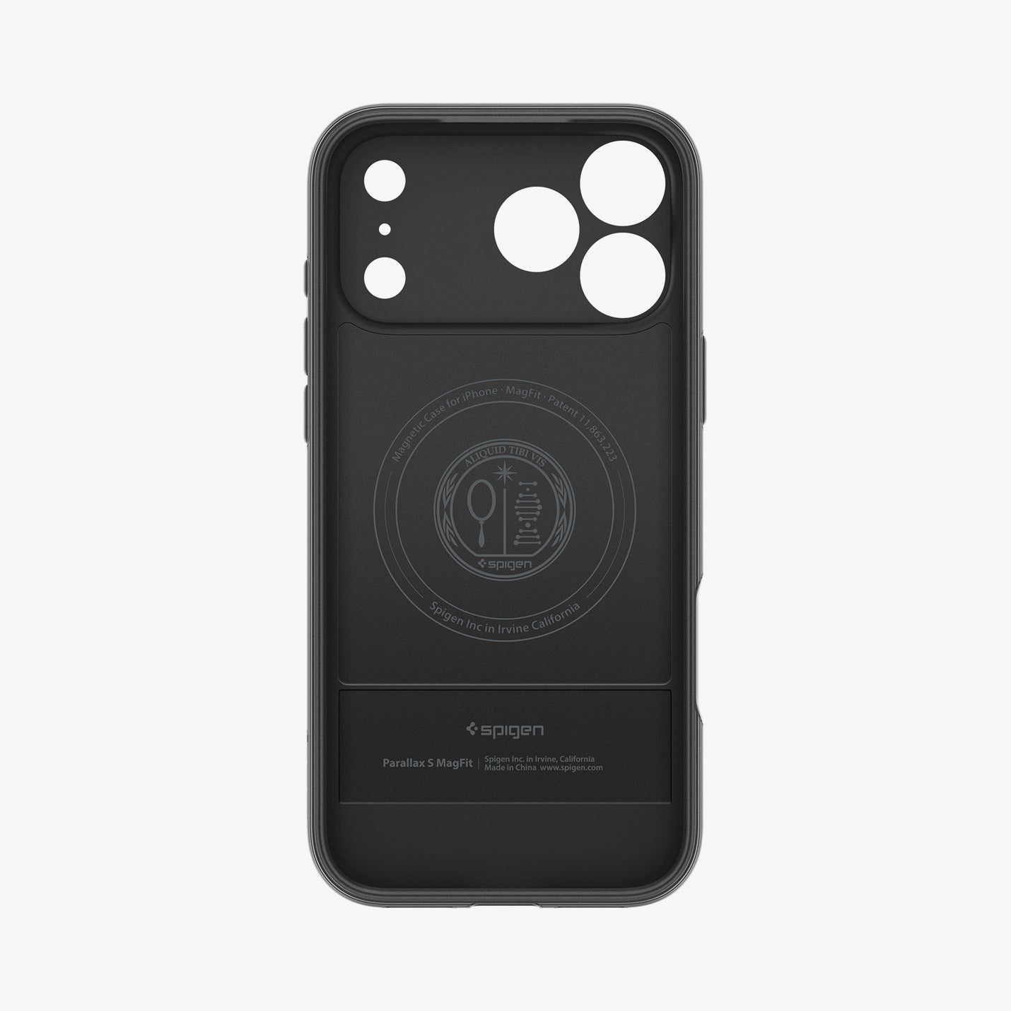 ACS09964 - iPhone 17 Pro Series Case Parallax S (MagFit) in black showing the inside of case