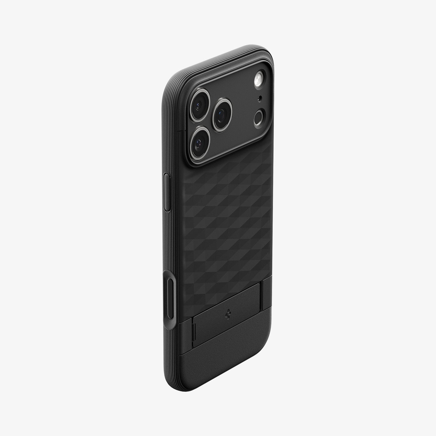 ACS09964 - iPhone 17 Pro Series Case Parallax S (MagFit) in black showing the back and side
