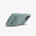 ACS09965 - iPhone 17 Pro Series Case Parallax S (MagFit) in green showing the device propped up by built in kickstand