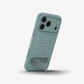 ACS09965 - iPhone 17 Pro Series Case Parallax S (MagFit) in green showing the device propped up by built in kickstand