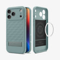 ACS09965 - iPhone 17 Pro Series Case Parallax S (MagFit) in green showing the back and inside magnet ring layer