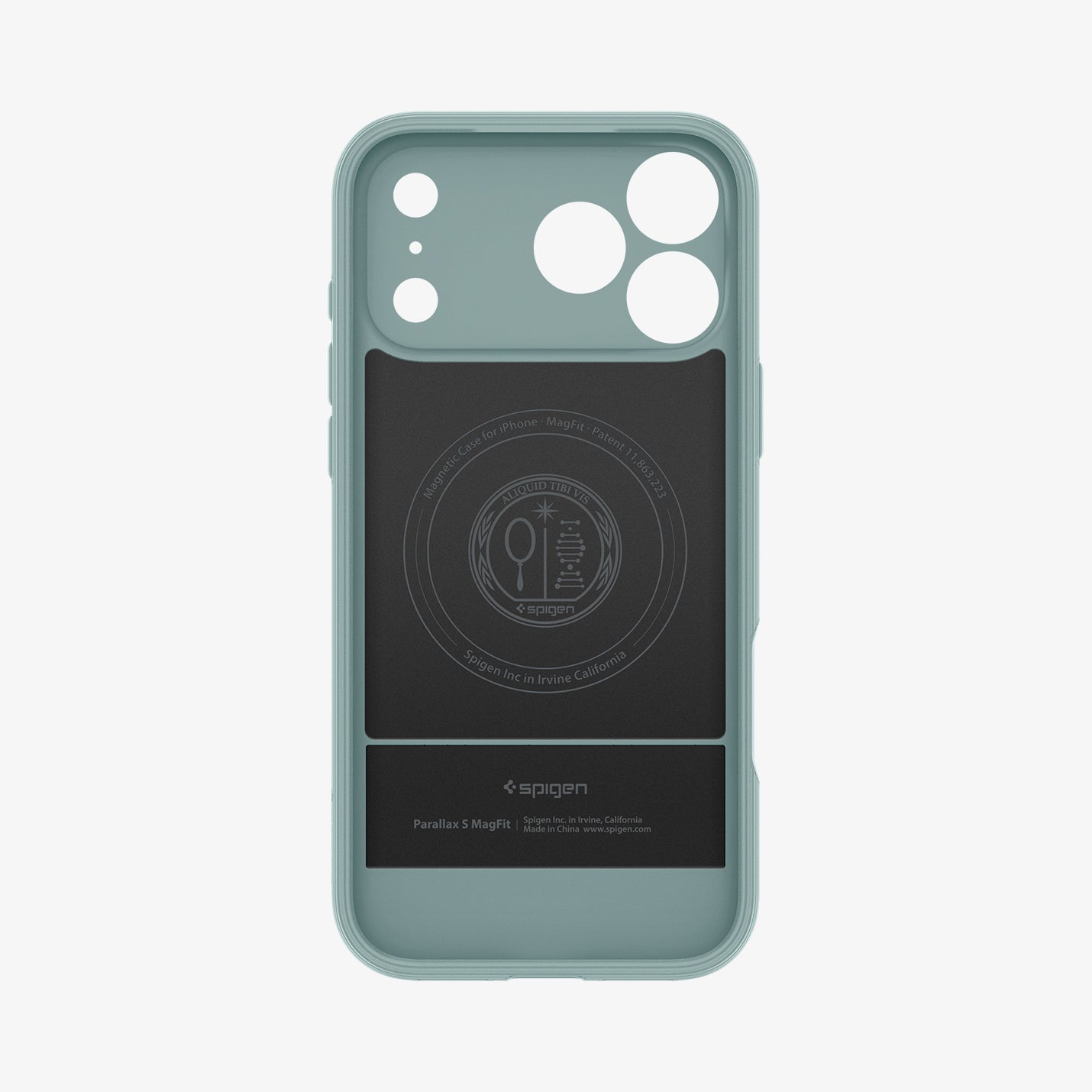 ACS09965 - iPhone 17 Pro Series Case Parallax S (MagFit) in green showing the inside of case