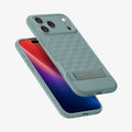 ACS09965 - iPhone 17 Pro Series Case Parallax S (MagFit) in green showing the back, front and sides