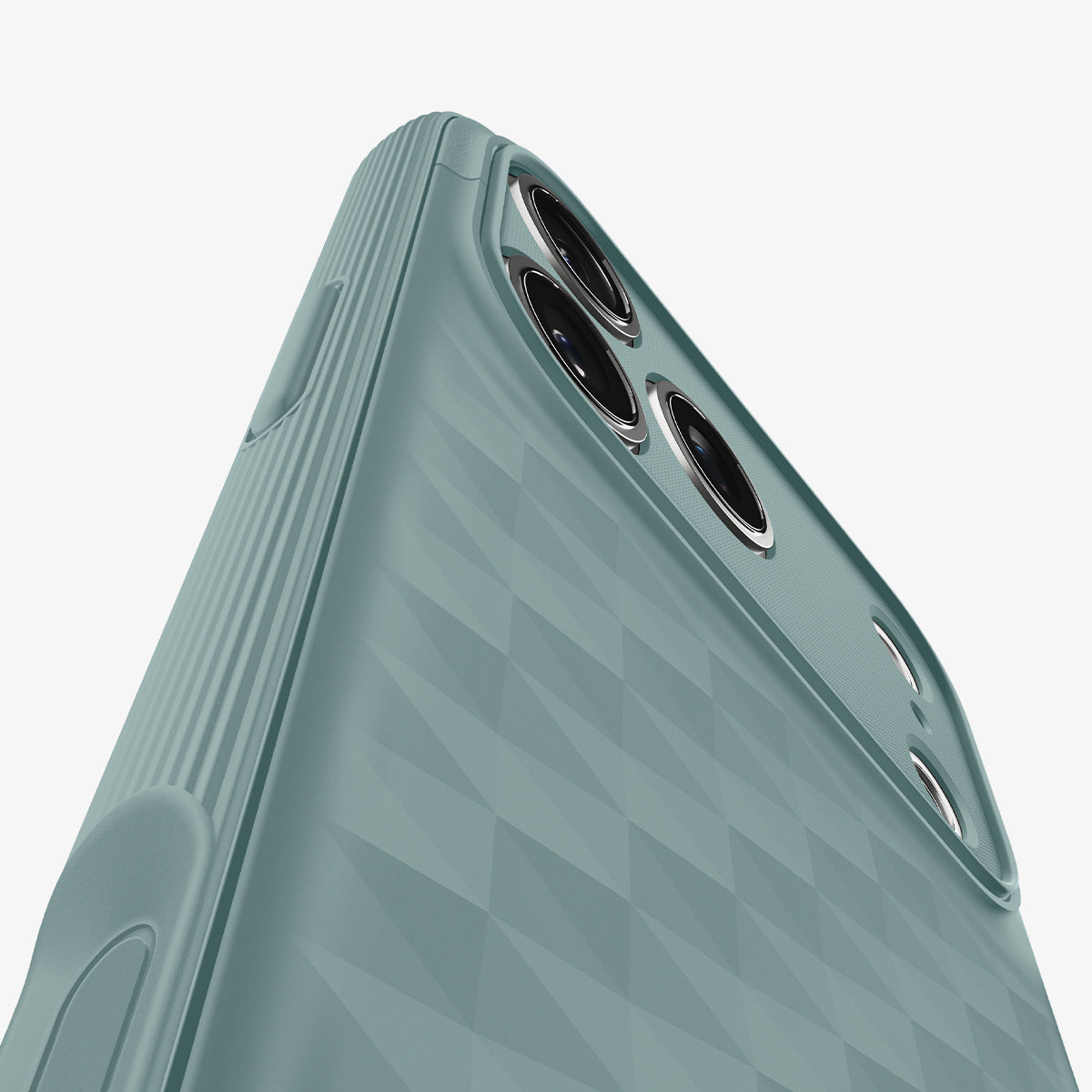 ACS09965 - iPhone 17 Pro Series Case Parallax S (MagFit) in green showing the back zoomed in to show the details