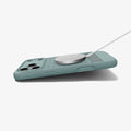 ACS09965 - iPhone 17 Pro Series Case Parallax S (MagFit) in green showing the back and side