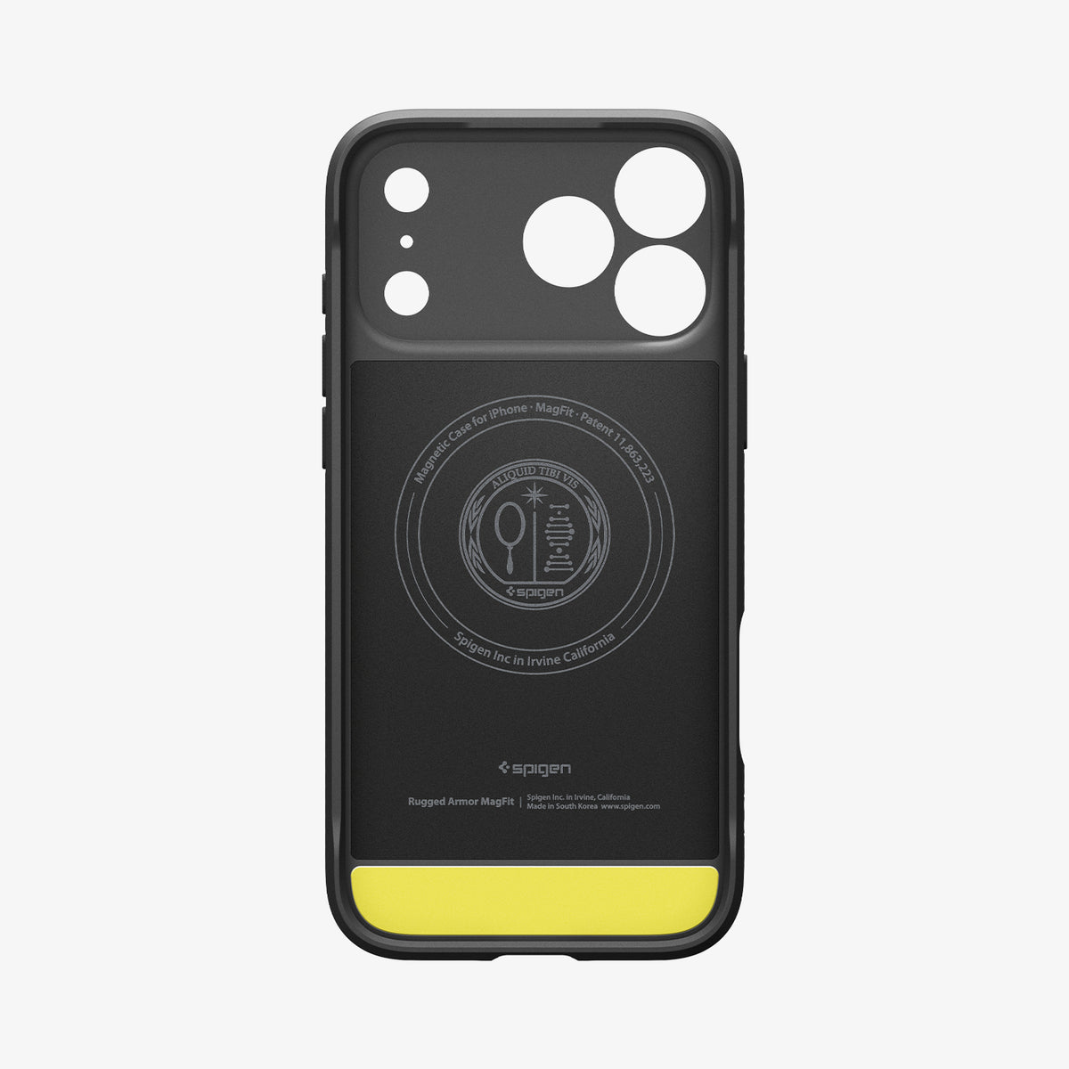 ACS09940CC - iPhone 18 Pro / iPhone 17 Pro Rugged Armor (MagFit) in Matte Black showing inside