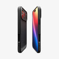ACS09940CC - iPhone 18 Pro / iPhone 17 Pro Rugged Armor (MagFit) in Matte Black showing the partial back, partial front and sides