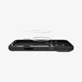 ACS10069CA - iPhone 18 Pro / iPhone 17 Pro Ultra Hybrid (MagFit) in Frost Black showing layer and magfit magnet above the case