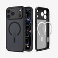 ACS10069 - iPhone 17 Pro Ultra Hybrid (MagFit) in Frost Black showing the back, partial inner, partial front and sides