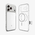  ACS10077 - iPhone 17 Pro Ultra Hybrid T (MagFit) in Glossy White showing the front and back