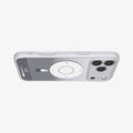 ACS10075 - iPhone 17 Pro Case Ultra Hybrid Classic (MagFit) in Classic Silver showing the back and side in landscape orientation
