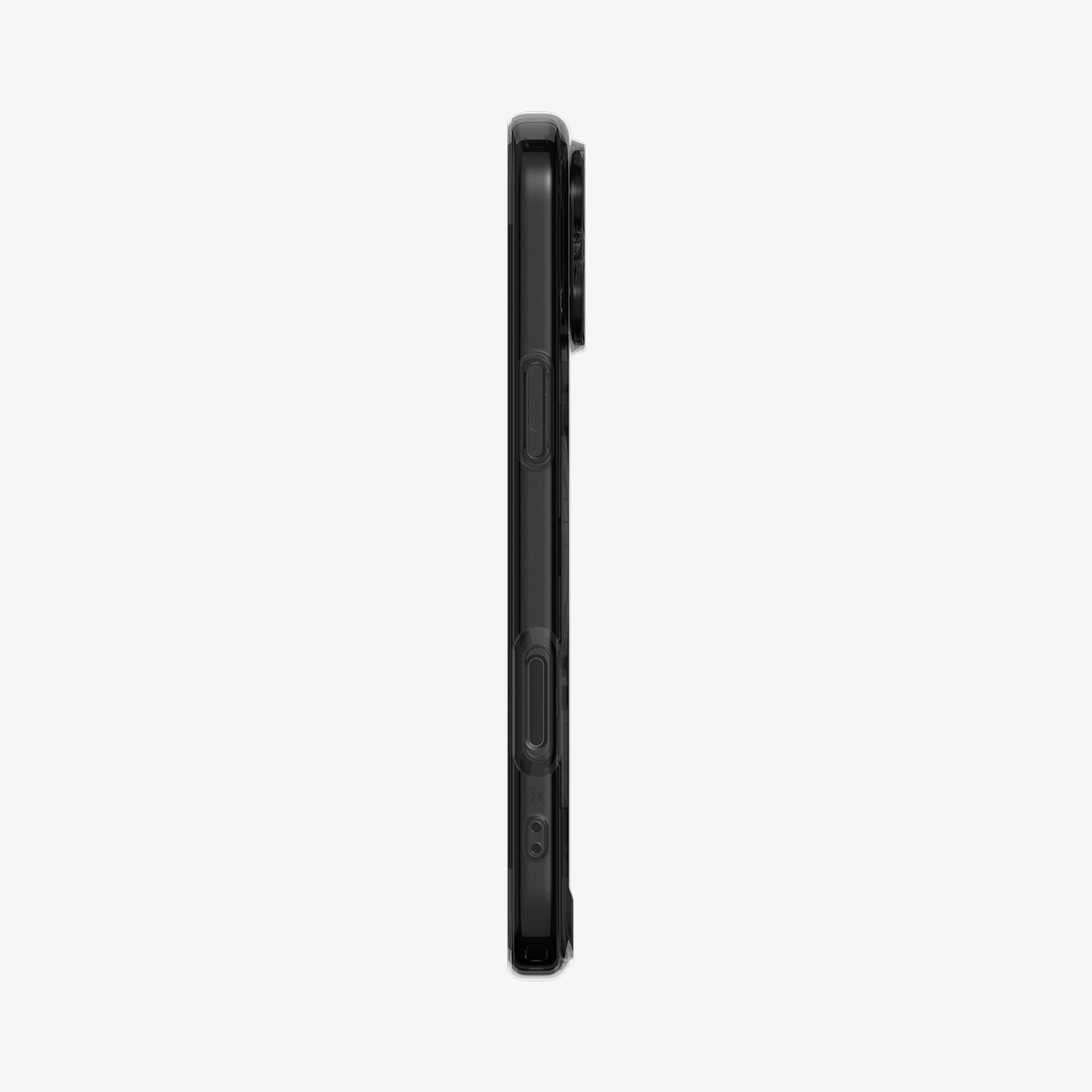 ACS10073 - iPhone 17 Pro Case Ultra Hybrid Zero One (MagFit) in Zero One Black showing the side