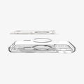ACS10071CC - iPhone 18 Pro / iPhone 17 Pro Ultra Hybrid Zero One (MagFit) White showing the layered construction with an integrated magnetic ring and printed back design