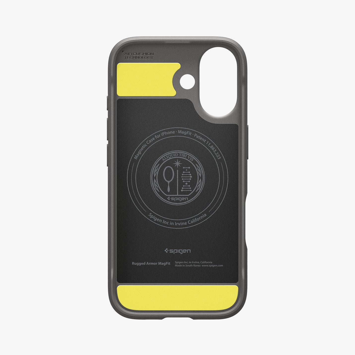 ACS09976 - iPhone 17 Rugged Armor (MagFit) in Gray showing inside