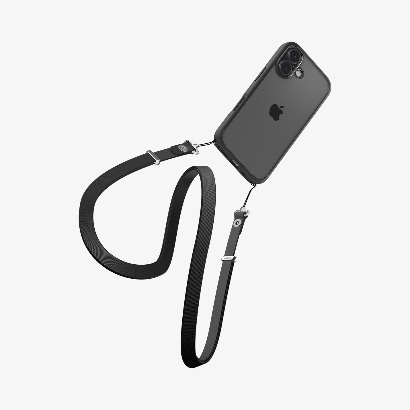 ACS10081 - iPhone 17 Ultra Hybrid in Matte Black showing the device and holding with hand