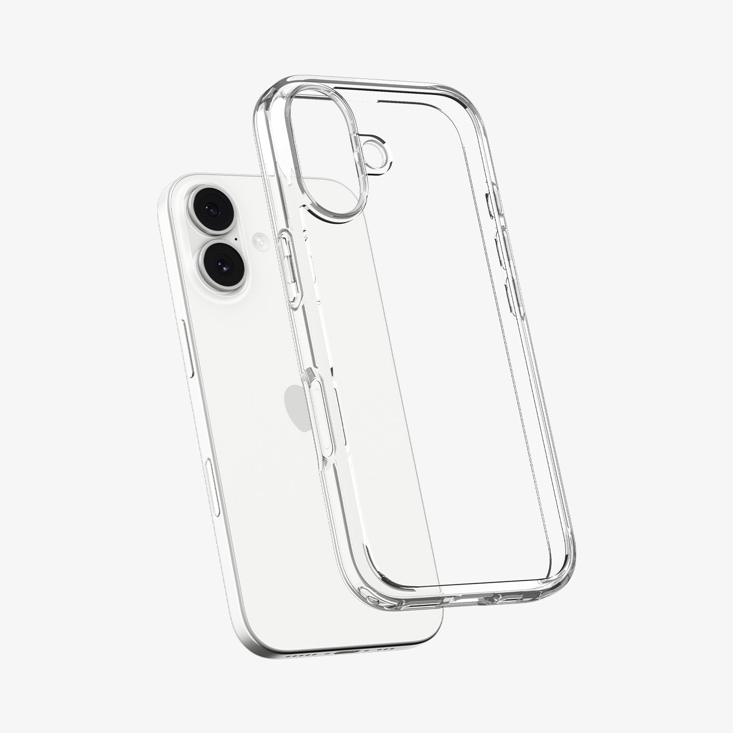 ACS10080 - iPhone 17 Ultra Hybrid in Crystal Clear showing back of the device with case